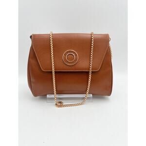 Celine Vintage Brown Leather Shoulder Crossbody HandBag
